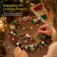 💎 DIY Christmas Diamond Art Kit: Rhinestone Wreath, 25x25cm, with Diamond Pen & Tray, Wall Decor