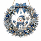 💎 DIY Christmas Diamond Art Kit: Rhinestone Wreath, 25x25cm, with Diamond Pen & Tray, Wall Decor