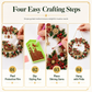 💎 DIY Christmas Diamond Art Kit: Rhinestone Wreath, 25x25cm, with Diamond Pen & Tray, Wall Decor