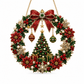 💎 DIY Christmas Diamond Art Kit: Rhinestone Wreath, 25x25cm, with Diamond Pen & Tray, Wall Decor