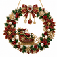 💎 DIY Christmas Diamond Art Kit: Rhinestone Wreath, 25x25cm, with Diamond Pen & Tray, Wall Decor