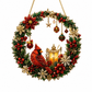 💎 DIY Christmas Diamond Art Kit: Rhinestone Wreath, 25x25cm, with Diamond Pen & Tray, Wall Decor