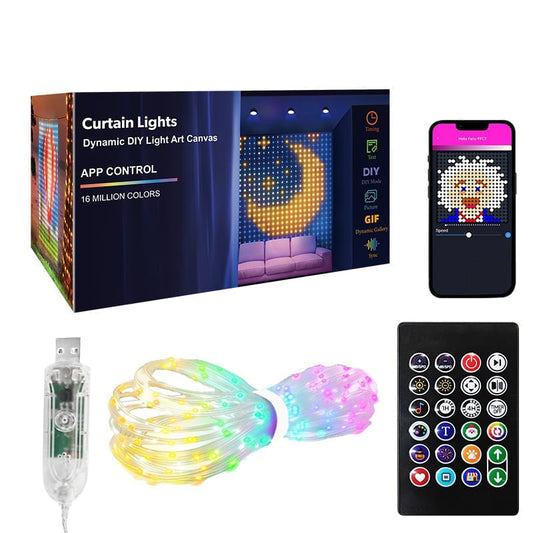 💡 Smart LED Curtain Lights: App & Remote Control, Music Sync, DIY Patterns, Waterproof, USB