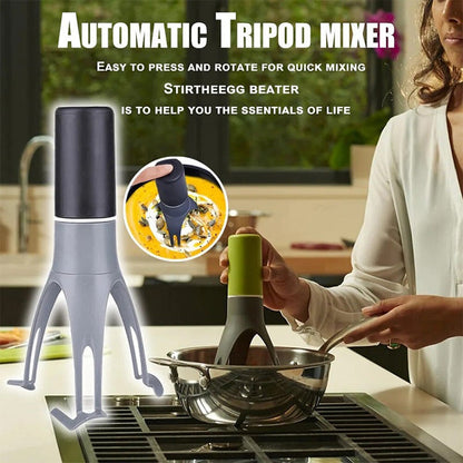 🍲 Automatic Kitchen Stirrer: Hands-Free, Heat-Resistant, Cordless, Dishwasher Safe, 3 Rotating Legs