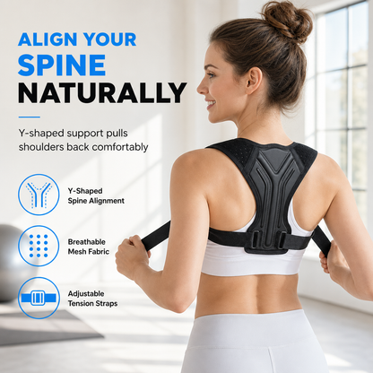 📢📢50% OFF !! ⏰Breathable Back Posture Corrector Belt for Adults and Children Invisible Support Strap to Improve Sitting Posture and Prevent Hunchback