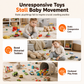 🚂 Magnetic Crawling Toy Train: Interactive Sounds & Lights, Nesting Slots, Textured Wheels