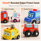 🚂 Magnetic Crawling Toy Train: Interactive Sounds & Lights, Nesting Slots, Textured Wheels
