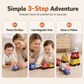 🚂 Magnetic Crawling Toy Train: Interactive Sounds & Lights, Nesting Slots, Textured Wheels