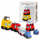 🚂 Magnetic Crawling Toy Train: Interactive Sounds & Lights, Nesting Slots, Textured Wheels