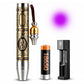 🔦 Jade Identification Flashlight: 3 Light Sources, 365nm UV, Aluminum Alloy, Rechargeable, with Scale