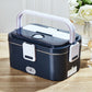 🍱 Electric Heating Lunch Box: 1.8L, Stainless Steel, Leak-Proof, with Bag & Utensils