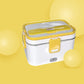 🍱 Electric Heating Lunch Box: 1.8L, Stainless Steel, Leak-Proof, with Bag & Utensils