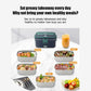 🍱 Electric Heating Lunch Box: 1.8L, Stainless Steel, Leak-Proof, with Bag & Utensils