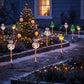 🎄 Festive Garden Stake Lights: Solar & Battery, IP65 Waterproof, Warm Glow, Santa & Reindeer