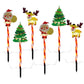🎄 Festive Garden Stake Lights: Solar & Battery, IP65 Waterproof, Warm Glow, Santa & Reindeer