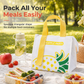 🍱 Insulated Lunch Bag: Keeps Food Hot, Aluminum Film Lining, Water-Resistant Oxford, 5 Colors