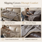 🛋️ 3D Embossed Sofa Cushion Cover: Non-Slip Silicone Grip, Machine Washable, Premium Jacquard