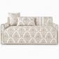 🛋️ 3D Embossed Sofa Cushion Cover: Non-Slip Silicone Grip, Machine Washable, Premium Jacquard