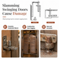 🚪 Automatic Door Hinges: Self-Centering Spring, Rustproof Stainless Steel, Heavy-Duty, 6 Sizes