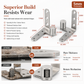 🚪 Automatic Door Hinges: Self-Centering Spring, Rustproof Stainless Steel, Heavy-Duty, 6 Sizes