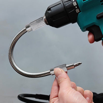 🔧 Flex Extension Bit Holder: Bendable, Carbon Steel, 1/4" Hex Shank