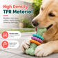 🦴 Durable Dog Chew Toy: Rotating Rings, Multi-Texture, TPR, for All Breeds, Indoor & Outdoor