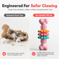 🦴 Durable Dog Chew Toy: Rotating Rings, Multi-Texture, TPR, for All Breeds, Indoor & Outdoor