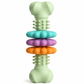 🦴 Durable Dog Chew Toy: Rotating Rings, Multi-Texture, TPR, for All Breeds, Indoor & Outdoor
