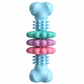 🦴 Durable Dog Chew Toy: Rotating Rings, Multi-Texture, TPR, for All Breeds, Indoor & Outdoor