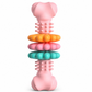 🦴 Durable Dog Chew Toy: Rotating Rings, Multi-Texture, TPR, for All Breeds, Indoor & Outdoor