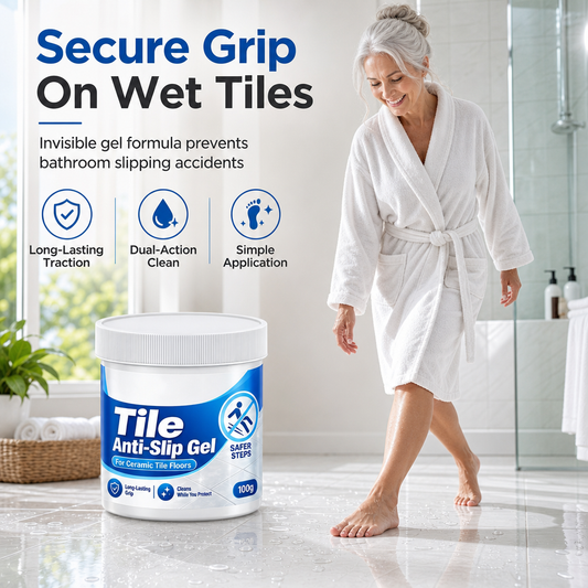 🛁 Tile Anti-Slip Gel: Micro-Friction Formula, Long-Lasting Grip, for Bathroom & Kitchen Floors