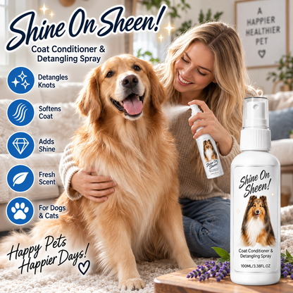 💜 Pet Detangling Conditioning Spray: 100ml, Loosen Stubborn Mats, Silky Coat, Lavender Scent, Wet & Dry Use for Dogs & Cats