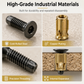 🔩 Cabinet Hinge Repair Kit: Heavy Steel Inserts, Dual Expansion Lock, 6-Piece Set, Reusable