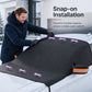 ❄️ Magnetic Car Windshield Cover: All-Season, Waterproof 4-Layer, Snow & Sun Shield, Reflective Strips
