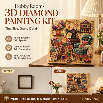 💎 Diamond Art Kit: Room-Themed, Precision Drills, Relaxing Hands-On Hobby, Display-Worthy Decor