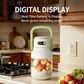 🥤 Portable Blender: 12-Blade, 1000ml, Digital Display, USB Rechargeable, Dual-Lid