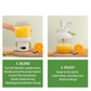 🥤 Portable Blender: 12-Blade, 1000ml, Digital Display, USB Rechargeable, Dual-Lid
