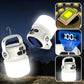 🏕️ LED Solar Camping Light: Solar + USB Charging, 6 Brightness Levels, LCD Display, Power Bank