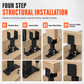 🏠 Heavy-Duty Roof Mounting Bracket: Adjustable Slope, Steel