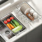 🍽️ Expandable Sink Drainer Basket: Stainless Steel, Quick-Drain, Non-Slip, Fits 42.5-55cm Sinks