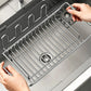 🍽️ Expandable Sink Drainer Basket: Stainless Steel, Quick-Drain, Non-Slip, Fits 42.5-55cm Sinks