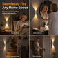 💡 Cat Eye Motion Sensor Wall Light: Dual Beam, Rechargeable, No Wires, for Hallway & Stairs