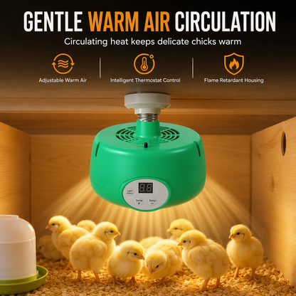 ✈️ Free Shipping 🐣 Smart Brooder Heater: Gentle Warm Air, Precise Thermostat, Uniform Heating, E27 Socket