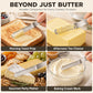 🧈 3-in-1 Butter Knife: Spreader, Serrated Edge & Shredding Holes, 304 Stainless Steel, 16cm