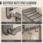 🛁 Double Folding Towel Rack: Vacuum Suction, No Drilling, Space Aluminum, Rustproof, Space-Saving
