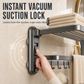 🛁 Double Folding Towel Rack: Vacuum Suction, No Drilling, Space Aluminum, Rustproof, Space-Saving