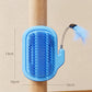 🐱 2-in-1 Cat Groomer & Feather Teaser: Wall-Mounted, Self-Grooming Brush, No Floor Space