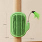 🐱 2-in-1 Cat Groomer & Feather Teaser: Wall-Mounted, Self-Grooming Brush, No Floor Space