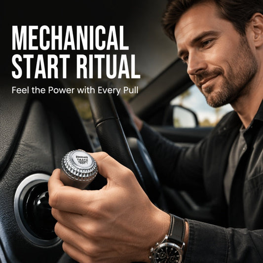 🚗 Car Start Button Rocker Lever: Full-Metal, Mechanical Feedback, Universal, Adhesive