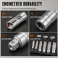 🔧 Flare Nut Socket Set: 9 Sizes 10-22mm, Slip Over Live Wires, Industrial Steel, No Stripping